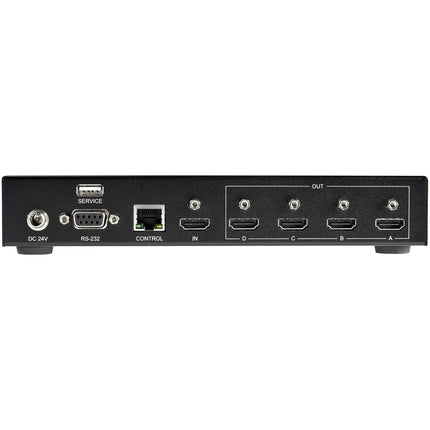 StarTech.com ST124HDVW videoseina kontroller (2x2, 4K 60Hz, HDMI 2.0, EDID, 1 sisend 4 väljundit videoseina jagaja, RS-232 juhtimine)