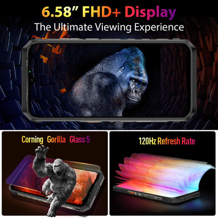 Ulefone Power Armor 18 Ultra Phone, Shatterproof, 5G, Smartphone, Shatterproof, 24GB + 512GB, Temperature Measurement, 108MP + 32MP, 9600mAh, 6.58 inch, 120Hz FHD+, Shatterproof Phone Android