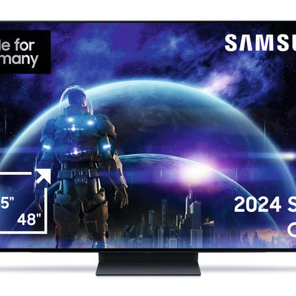 Samsung OLED 4K S90D 48-inch (120 cm), UHD TV, TV with NQ AI Gen2 processor, OLED HDR+, 4K AI picture enhancement, Gaming Hub up to 144Hz, Dolby Atmos sound, OTS Lite, Knox security, Smart AI TV