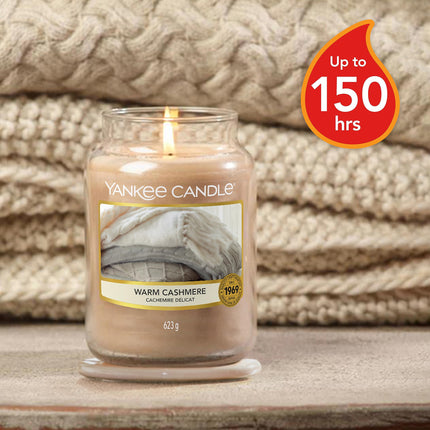 Yankee Candle lõhnaküünal purgis (suur) | Soe kašmiir | Pika põlemisega küünal kuni 150 tundi | Ideaalne emadepäevaks | Kingitused naistele