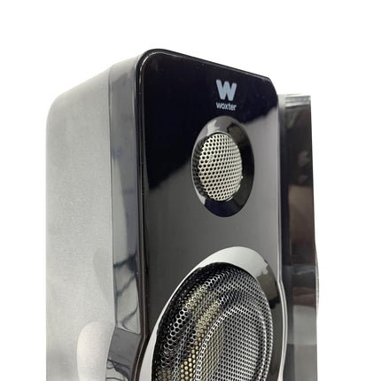 Woxter Big Bass 95 - multimeedia stereokõlarid, 20 W, võimsad, 3,5 mm pesa, nupud ja AUX-ühendused ning CASCOS eel-klaverikomplekt arvutitele/nutitelefonidele ja mängukonsoolidele, must