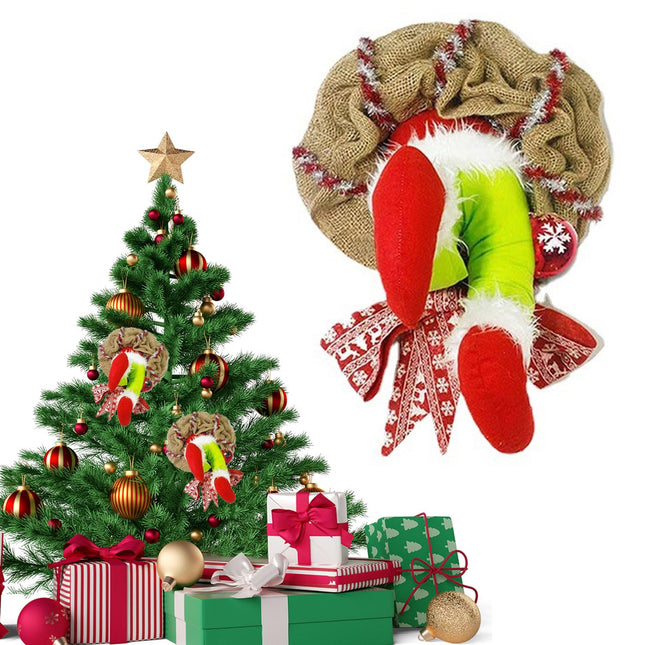 Christmas decoration Santa Claus, Christmas wreath decorations, Christmas wreath Grinch wreath, Christmas thief wreath, Christmas tree decorations, garlands home accessories decoration