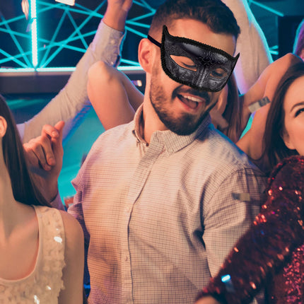 SIQUK paar maskeraadimaski pulgaga Veneetsia peomask Halloweeni kostüümi karnevalimask paaridele, naistele ja meestele, luik must ja punane, üks suurus