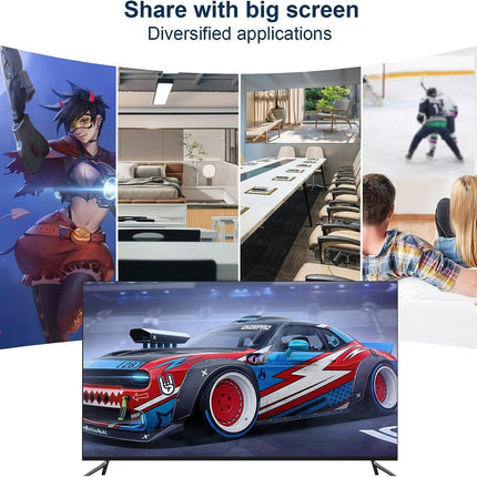 OBEST juhtmevaba HDMI-adapter 4K, 5G HD HDMI WiFi-ekraaniadapter, juhtmevaba ekraanivastuvõtja Miracasti/DLNA/Airplay jaoks Androidis/OS-is/Windowsis/Mac OS-is/monitoris/projektoris