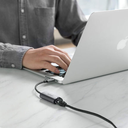 Anker PowerExpand USB 3.0 gigabaidise Etherneti adapter, alumiiniumist, kompaktne, USB-A adapter, mis ühildub MacBook Pro 2015, MacBook Air 2017 ja teistega