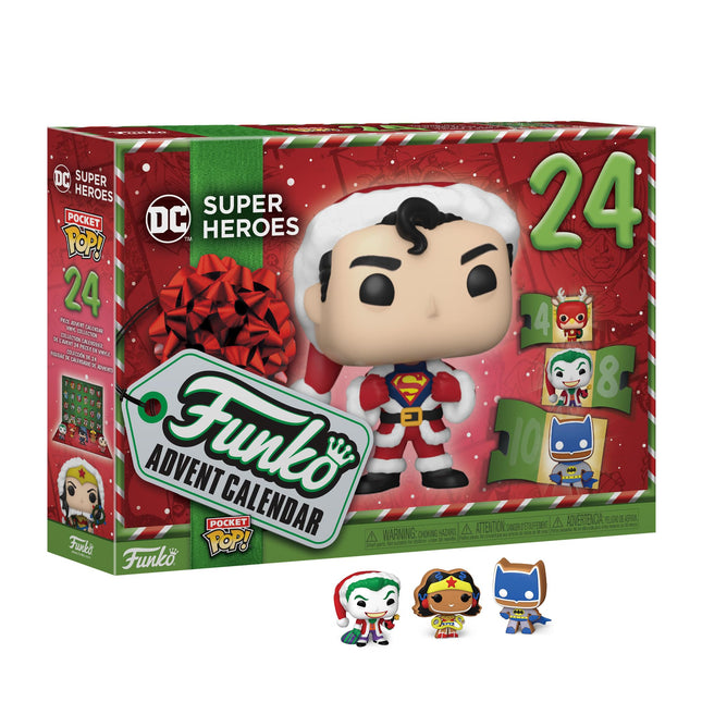 Funko advendikalender: DC 2023 - Superman - DC Comics - 24 päeva üllatust - vinüülminifiguuride kollektsioon - müstiline karp - kingiidee - jõulupühad tüdrukutele, poistele