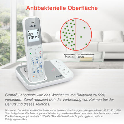 VTech XS1051 DECT telefon Juhtmeta 2 telefonitoruga, Juhtmeta telefon automaatvastajaga, helistaja blokeerimise, käed-vabad funktsiooni, helitugevuse võimendi, käed-vabad süsteemiga
