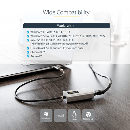 StarTech.com USB-C Etherneti adapter, USB 3.0 gigabitise Etherneti jaoks, US1GC30B2