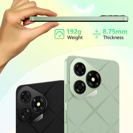 Ulefone Note 19 mobiiltelefon Android 14, 6GB RAM+64GB ROM/SD-512GB, 6,56" HD+ Octa Core, 5000mAh aku, 8MP+5MP kaamera, nutitelefon ilma lepinguta, kahe SIM-kaardiga 4G/Face ID/GPS/OTG-must