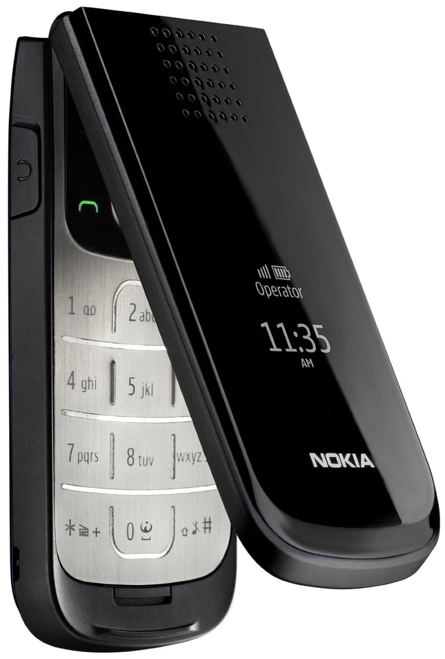 Nokia 2720 Fold mobiiltelefon (4,6 cm (1,8 tolli) ekraan, Bluetooth, 1,3-megapiksline kaamera) must