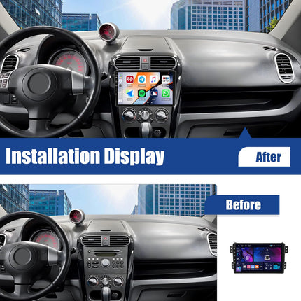 [4+64G] SIXWIN Android 13 autoraadio CarPlay/Android Auto/peegliühendusega Suzuki Splash Ritz 2004-2014 jaoks, 9-tolline HD puuteekraan, toetab WiFi, GPS, Bluetooth 5.0, FM/RDS 32EQ+kaamera