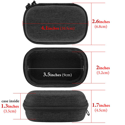 GEEKRIA Shield kõrvaklappide ümbris, mis ühildub Sennheiser Momentum Sport ja Momentum True Wireless 4 kõrvaklappidega, kõva kestaga reisikott karabiiniga, tumehall