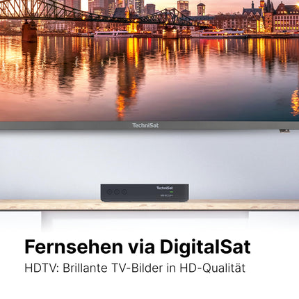 TechniSat HD-S 224+ - kompaktne HD satelliitvastuvõtja HD+ kanalipaketiga 6 kuuks (DVB-S2, ajanihke funktsioon, HDMI, USB-meediapleier, 7-päevane EPG, 12-voldine töö, kaugjuhtimispult) must