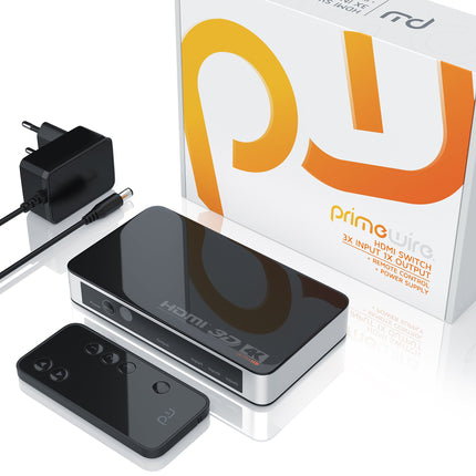 CSL - HDMI-lüliti 4k 60Hz - 3 sisendit 1 väljund - 4k Ultra HD - puldiga - automaatne lülitus - 3-pordiline HDMI-jaoturlüliti - 4096x2160 - ühildub Fire TV Stick UHD TV PS4 PS5 Xbox DVD-ga