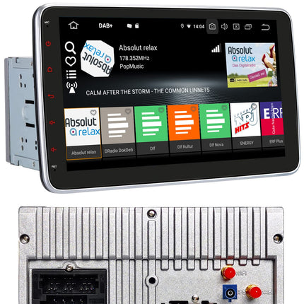 MIC AU10 Android 13 autoraadio navigatsiooniga Qualcomm Snapdragon 665 4G+64G: DSP DAB+ BT 5.0 WLAN 10" ekraan USB sd GPS topelt 2 DIN OBD universaalne seadme asendus VW Toyota KIA Nissan Hyundai FIAT