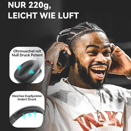 Edifier W820NB Plus Bluetooth kõrvaklapid, hübriidne aktiivne mürasummutus, kõrglahutusega LDAC heli, kiire laadimine, kõrvapealsed juhtmevabad kõrvaklapid, Bluetooth 5.2, reisimiseks/koduks/kontorisse - hallid