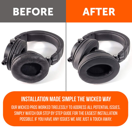 WC PadZ - The Ultimate Upgraded Earpads by Wicked Cushions - Compatible with Audio Technica, HyperX, SteelSeries Arctis &amp; more - Extra thick - Larger opening - Softer memory foam | (Black)