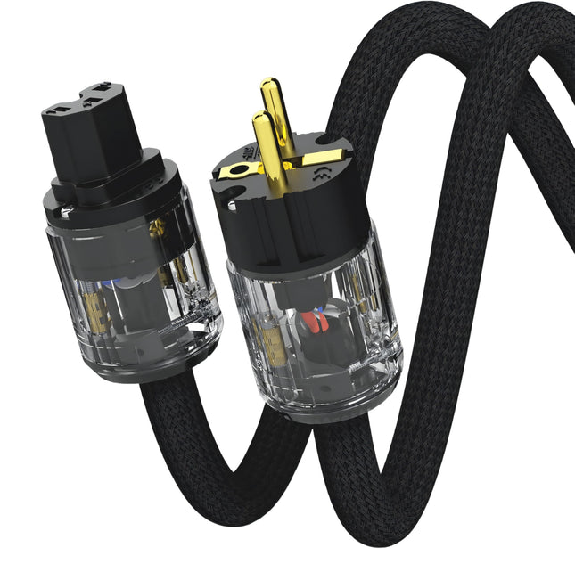 Monosaudio HiFi toitekaabel 1M vaskvarjestusega tippkvaliteediga IEC kaabel φ17mm 2-pin OFC AC audiofiilidele mõeldud toitekaabel EU Schuko+IEC C15 emaspistikuga DVD/võimendi/dekoodri/subwooferi/võimendi jaoks