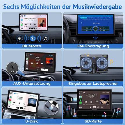 Wonsidary 9-tolline CarPlay ekraan, mis ühildub Apple CarPlay ja Android Autoga, IPS CarPlay ekraan valgustundliku funktsiooniga, Bluetooth, Mirror Link, FM, Siri/Google Assistant ja kaks USB-porti