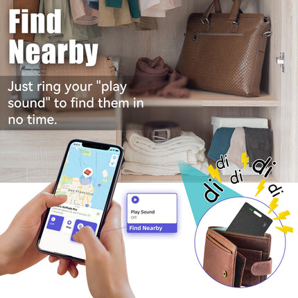 Qoosea Bluetooth Key Finder Object Finder Wallet Tracker (Only for iOS) for Wallet Key Finder Support Wireless Charging