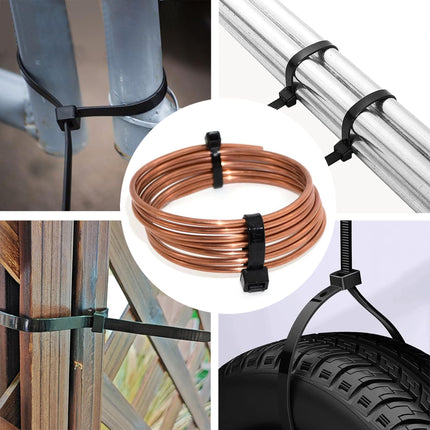 Cable ties black 500 mm long cable ties UV resistant 12 mm wide cable ties large 50 cm, 40 pieces thick cable ties extra strong for heavy use zip cable ties