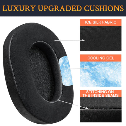 SOULWIT Cooling Gel Replacement Ear Pads for Sony WH-1000XM5 (WH1000XM5) Noise Cancelling Headphones, Ear Cushions with High-Density Noise Isolating Foam, Extra Thickness