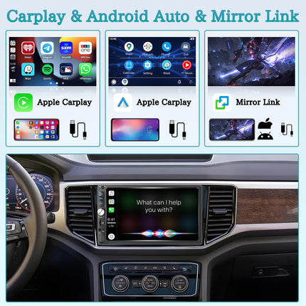 Roinvou autoraadio 2Din 7-tollise ekraaniga, CarPlay/Android Auto tugi, autoraadio puutetundliku ekraaniga, MP5, Bluetooth, EQ, USB, AUX, TF, FM-raadio, peegli lingi tugi, roolilt juhtimine + tahavaatekaamera