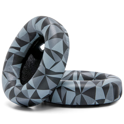 WC Wicked Cushions Extra Thick Ear Pads for Sony WH1000XM4 Headphones – Soft PU Leather, Luxurious Noise-Isolating Memory Foam, Works with Ear Sensor | Geo Grey