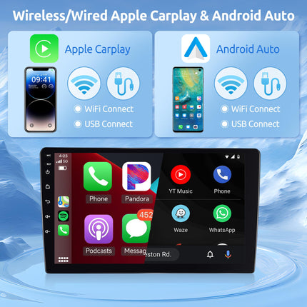 8-tuumaline 2G+64G Android autoraadio 2 DIN Suzuki SX4 2006-2013 FIAT Sedici 2005-2014 jaoks koos juhtmevaba Carplay, Android Auto GPS navigatsiooni, WiFi, 9-tollise autoraadio, peegli lingi, Bluetooth FM/RDS/DAB+ tahavaatekaameraga