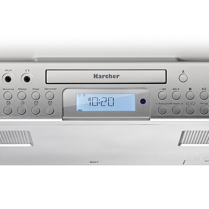 Karcher RA 2050 letialune raadio (FM-raadio, CD-mängija, USB, USB-laadija, taimer, kaugjuhtimispult) hõbedane