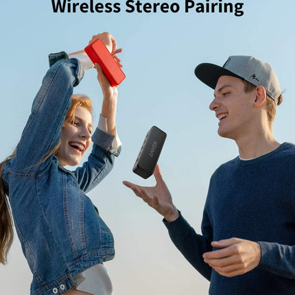 Anker SoundCore 2 Bluetooth Speaker, Fantastic Sound, Enormous Bass with Dual Bass Drivers, 24h Battery, Improved IPX7 Water Protection, Wireless Speaker for iPhone, Galaxy, etc.