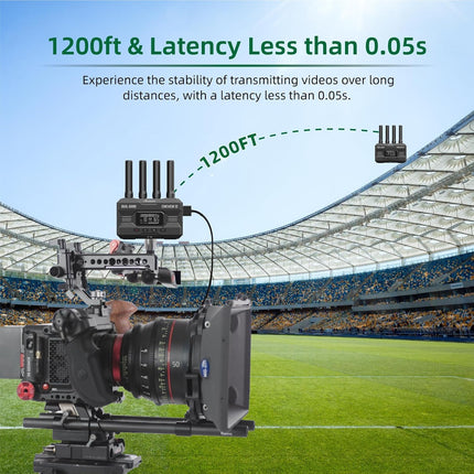 Accsoon CineView SE juhtmevaba vastuvõtja, ainult SDI ja HDMI kahesageduslik tehnoloogia, 2,4 GHz, 5 GHz, 1200 jalga/50 ms FHD, ühildub Accsoon HE ja SE-ga (ainult vastuvõtja).