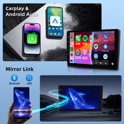 【8 tuumalist 6+128G】 Hodozzy Carplay autoraadio Citroën C4 2004-2009/C-QUATRE 2008-2011 jaoks, Android autoraadio navigatsiooniga, 9-tolline puuteekraan Android Auto/peegliühenduse/WiFi/GPS/RDS/FM/Bluetooth/USB/DSP-ga