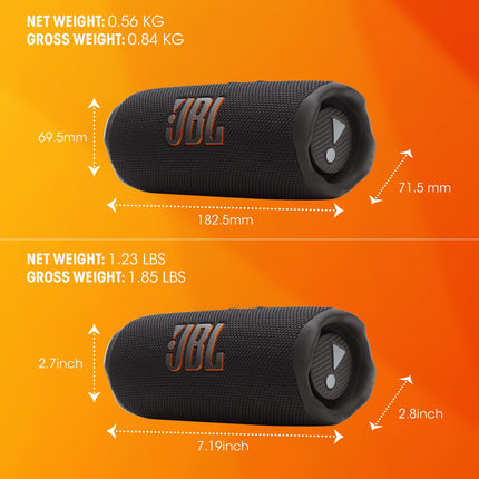 JBL Flip 7, juhtmevaba kaasaskantav Bluetooth kõlar, 16-tunnine aku tööiga, IP68 veekindel, tolmu- ja löögikindel, professionaalne heli tehisintellekti võimendusega, Auracast mitme kõlari ühendus, must