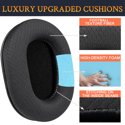 SOULWIT Ear Pads Replacement for Audio Technica ATH M50X M50XBT M50xSTS M50RD M40X M30X M20X MSR7 SX1 Monitor Headphones, Replacement Earpads Cushions with Soft Mesh Fabric
