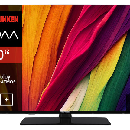 Telefunken TV 50 inch Smart TV VIDAA XU50VP750M 4K TV UHD, HDR TV with Dolby Vision, triple tuner and 6 months HD+ included, LED TV black