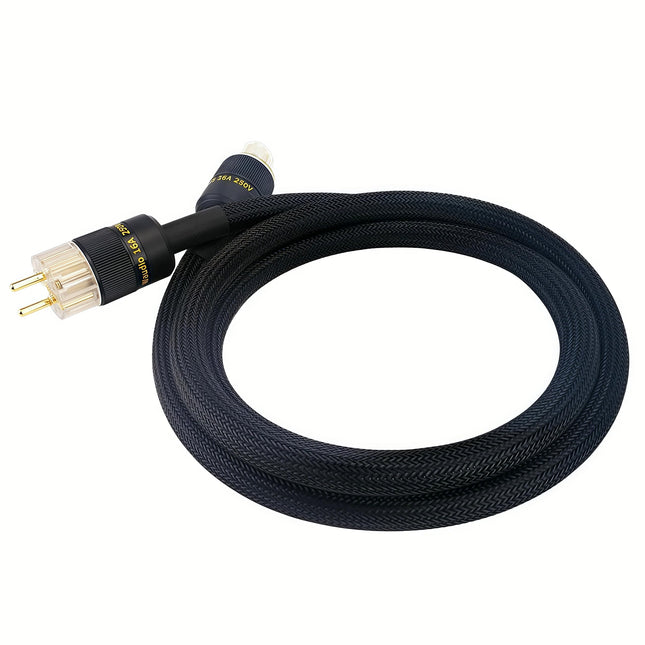 WAudio 10AWG audiophile power cable - EU standard Hi-Fi power cable with Schuko plug and IEC plug (3M)