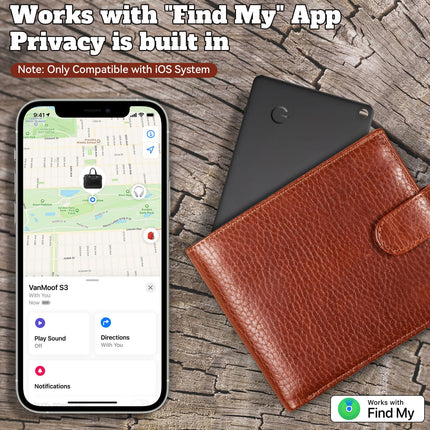 Qoosea Air Tag Card Slim, laetav rahakotiotsija (ainult iOS), ühildub Apple'iga võtmeotsija, rahakoti jälgija, reisikohvri ja passi jaoks (Androidi ei toetata)
