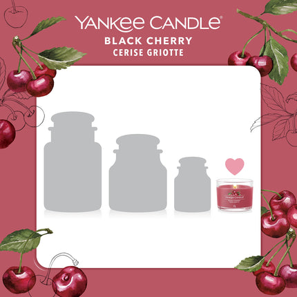 Yankee Candle lõhnaküünla kinkekomplekt | Musta kirsiga toovküünlad | Sojavaha segu | 3 tükki