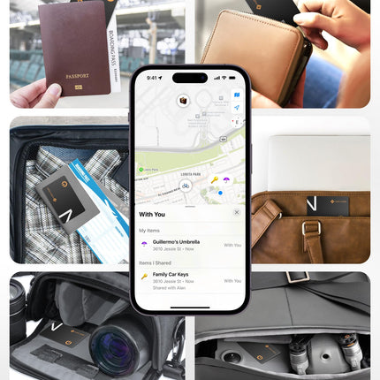 NOVOO Air Tag Card rahakoti jälgimiskaart õhuke 1,6 mm nutikas Bluetooth-silt 6-aastase aku tööeaga ühildub Apple Find My rakendusega (ainult iOS), GPS-esemete leidja rahakoti, pagasisildi ja passi jaoks