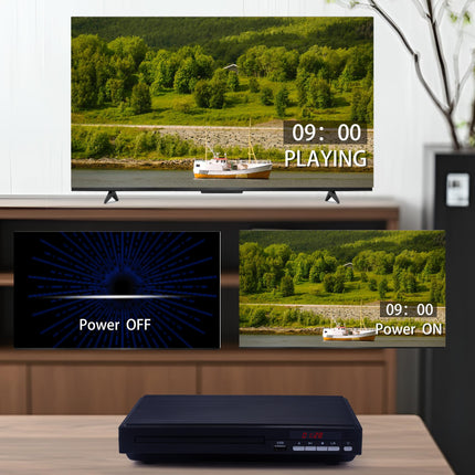 Sukinum DVD-mängija telerile, 1080P HD DVD-mängija koju, kõik piirkonnad, tasuta kompaktne mini-CD-mängija HDMI- ja AVI-kaabliga, USB 2.0 port, kaugjuhtimispult, sisseehitatud PAL