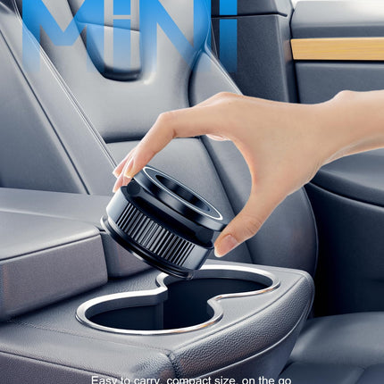 CloudValley Magnetic Metal Car Phone Holder, Ultra-Strong Vacuum Suction Cup with N52 Magnet, [360° Rotatable &amp; Foldable] for iPhone 16/15/14/13/12, Universal Cell Phone Holder for Car/Glass, Black