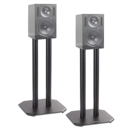 Duronic SPS1022/40 Speaker Stand, 40 cm high, sand-weightable – Cone to reduce vibrations – Universal compatibility with HiFi/Stereo/Home Theater 5.1 speakers