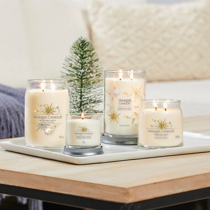 Yankee Candle Signature lõhnaküünal; suur küünal pika põlemisajaga "Twinkling Lights"; sojavaha segu