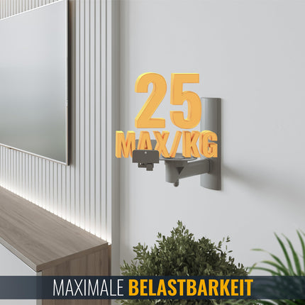 RICOO 2X kõlari seinakinnitused universaalsed kõlari seinakinnitused pööratav kallutatav LH023-S kronstein kõlari seinakinnitus kõlari kinnituskomplekt kuni max 25 kg seinakinnitus kõlari seinakinnitus