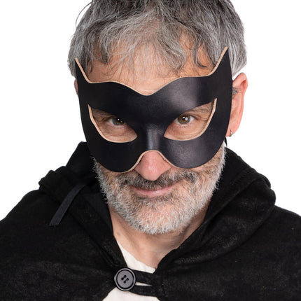 Andracori Veneetsia mask - Colombina Spiona must Veneetsia nahkmask