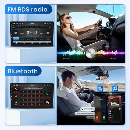 2G+64G Android autoraadio Suzuki SX4 2006-2013 FIAT Sedici 2005-2014 jaoks koos Carplay Android Auto, Rimoody 9-tollise 2.5D puutetundliku ekraaniga autoraadio GPS-navigatsiooniga Bluetooth FM RDS WiFi EQ tahavaatekaamera