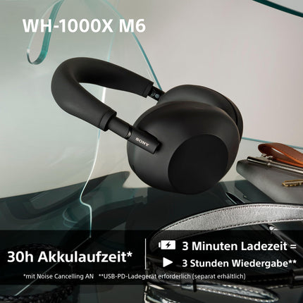 Sony lipulaev WH-1000XM6 mürasummutavad juhtmevabad kõrvaklapid, iseloomulik kõrglahutusega heli, ülim mugavus, kokkupandav disain, vastupidav ümbris, 30-tunnine aku, iOS ja Android - hõbedane