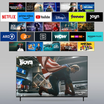 Panasonic TX-65MXW834, 65-tolline 4K Ultra HD LED-nutiteler 2023, lai dünaamiline ulatus (HDR), Dolby Atmos ja Dolby Vision, Fire TV, Prime Video, Alexa, Netflix, must
