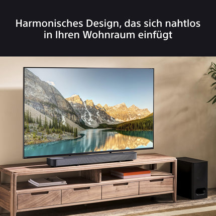 Sony BRAVIA Theatre Bar 6 bassikõlariga (3.1.2-kanaliline ruumiline heli, ülespoole suunatud kõlarid, Dolby Atmos, DTS:X, AI Voice Zoom 3 BRAVIA teleri kaudu, DSEE muusika esitamiseks) must
